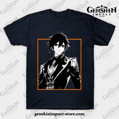 Zhongli - Genshin Impact T-Shirt Navy Blue / S