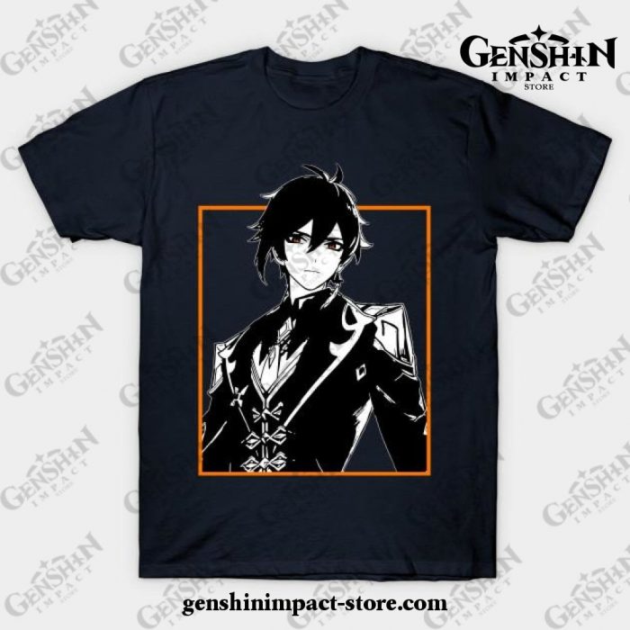 Zhongli - Genshin Impact T-Shirt Navy Blue / S