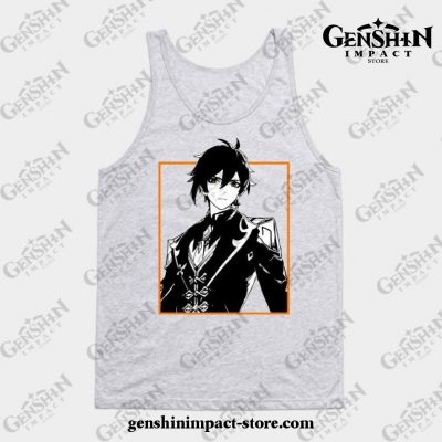 Zhongli - Genshin Impact Tank Top Gray / S