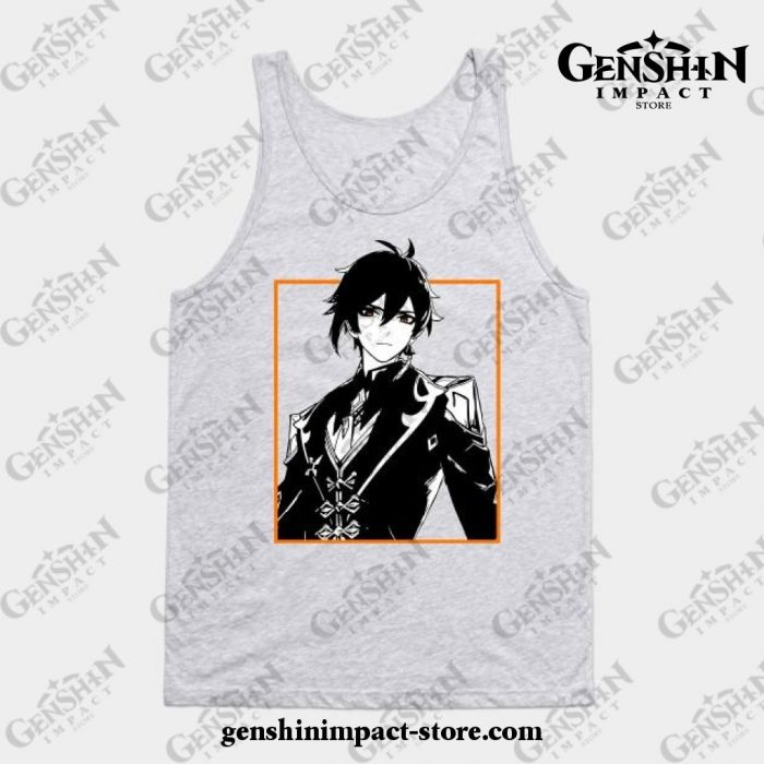 Zhongli - Genshin Impact Tank Top Gray / S