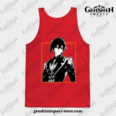 Zhongli - Genshin Impact Tank Top Red / S