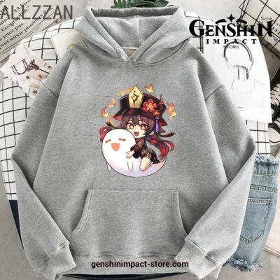 Genshin Impact Hu Tao Chibi Hoodies Black / Xxxl