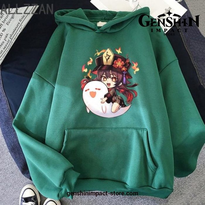 Genshin Impact Hu Tao Chibi Hoodies Purple / M