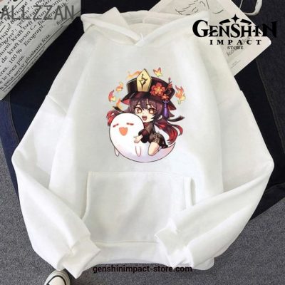 Genshin Impact Hu Tao Chibi Hoodies White / Xl