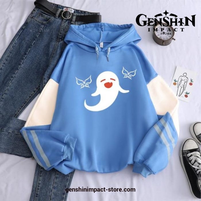 Genshin Impact Hu Tao Kawaii Hoodies Blue / 4Xl