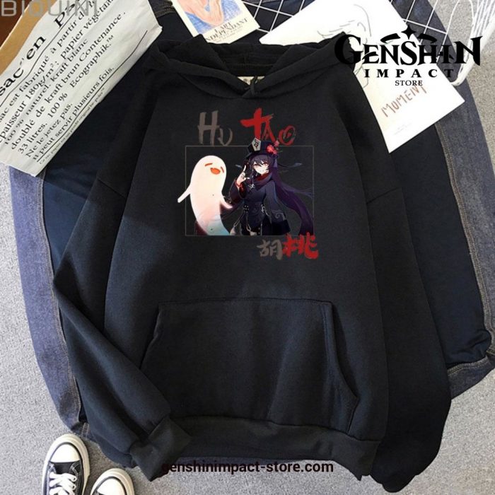 Genshin Impact Hu Tao Pocket Hoodie Black / M