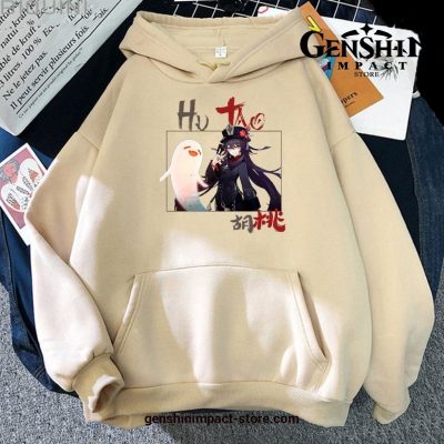 Genshin Impact Hu Tao Pocket Hoodie Khaki / M