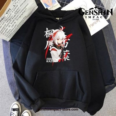 Genshin Impact Kaedehara Kazuha Hoodies Black / Xxxl