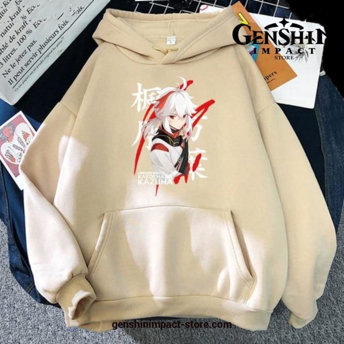 Genshin Impact Kaedehara Kazuha Hoodies Khaki / Xs