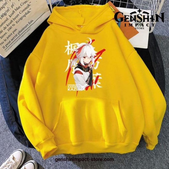 Genshin Impact Kaedehara Kazuha Hoodies Yellow / Xxl