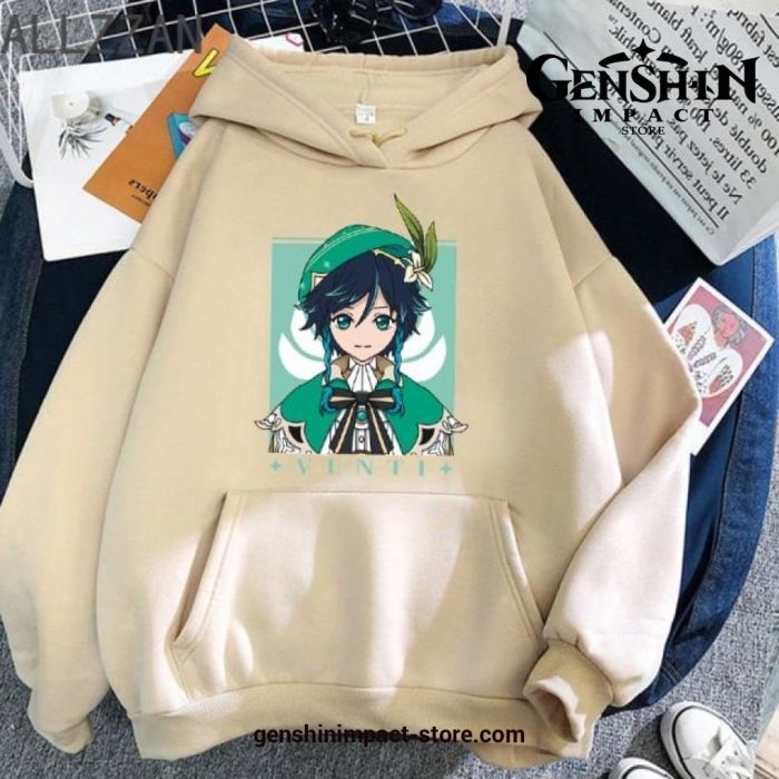 Genshin Impact Venti Hoodie Khaki / L
