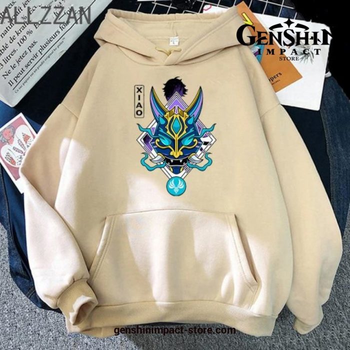 Genshin Impact Xiao Cool Print Hoodies Black / Xs