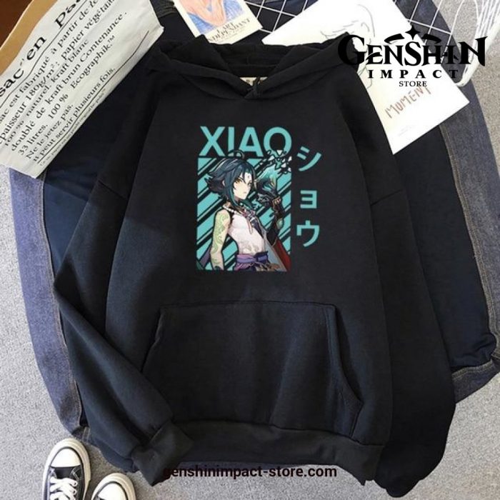 Genshin Impact Xiao Hoodies Black / Xs