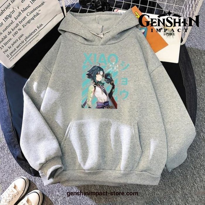 Genshin Impact Xiao Hoodies Gray / Xxxl