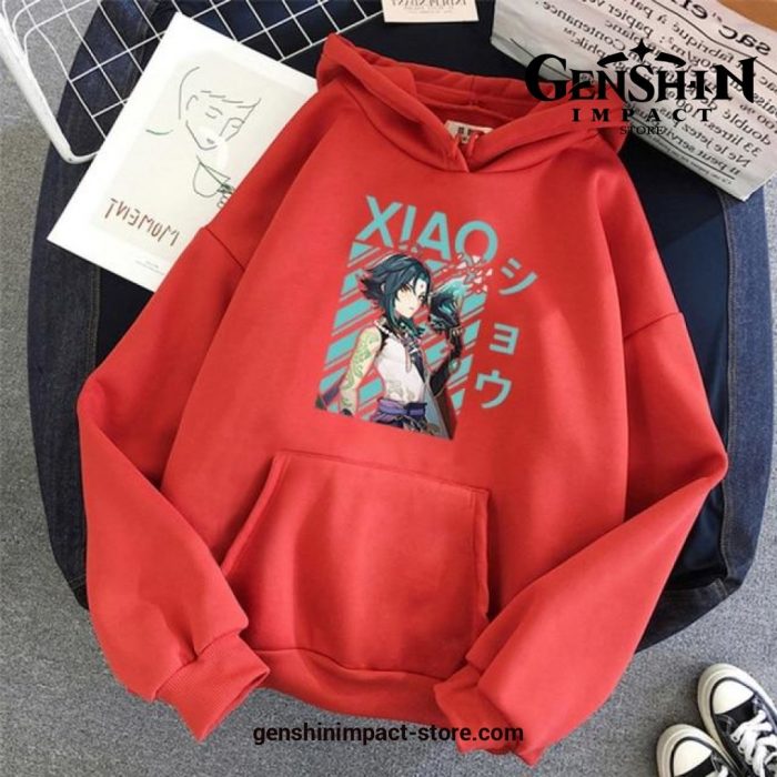 Genshin Impact Xiao Hoodies Red / Xl