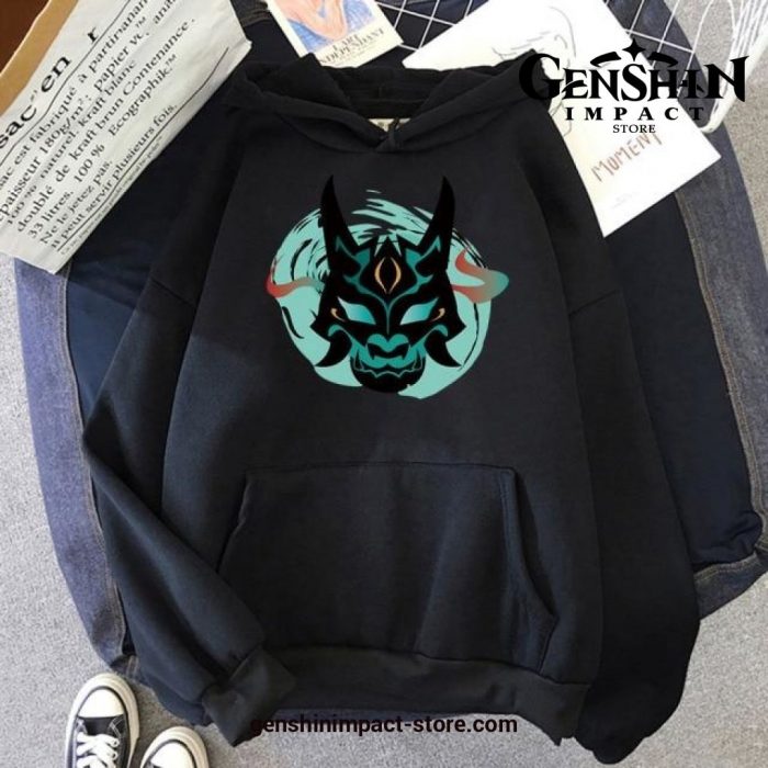 Genshin Impact Xiao Mask Fangs Graphic Hoodie 50299 3 / Xs