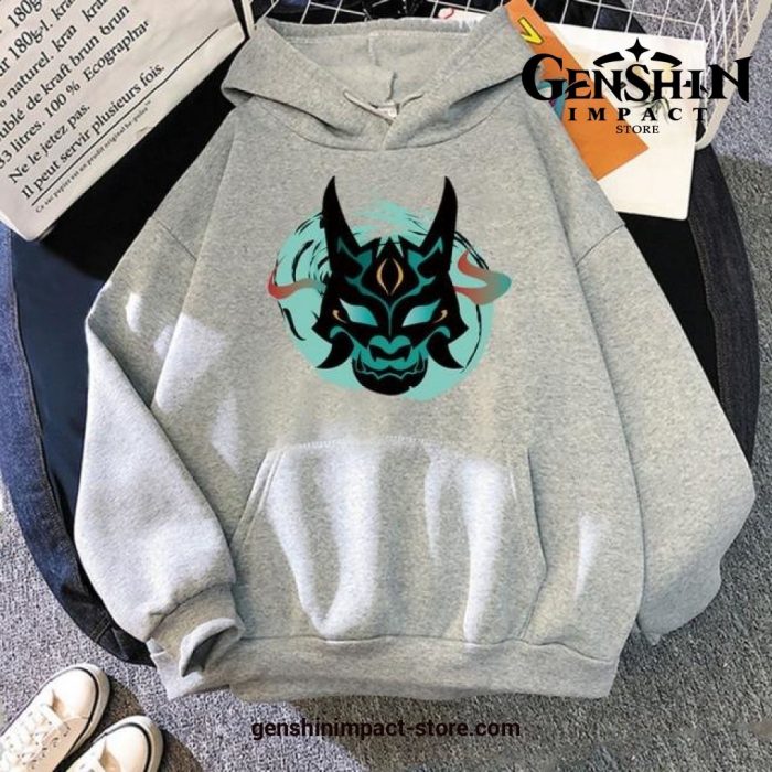 Genshin Impact Xiao Mask Fangs Graphic Hoodie 50299 4 / S