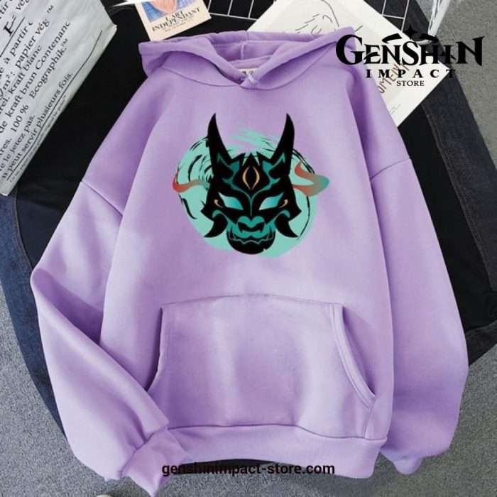Genshin Impact Xiao Mask Fangs Graphic Hoodie 50299 5 / S