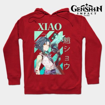 Genshin Xiao Hoodie Red / S