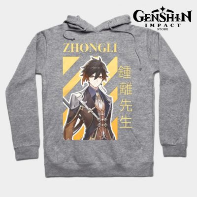 Genshin Zhongli Hoodie Gray / S