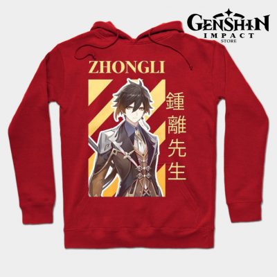 Genshin Zhongli Hoodie Red / S