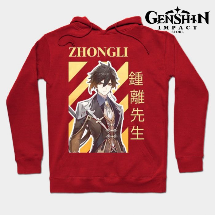 Genshin Zhongli Hoodie Red / S