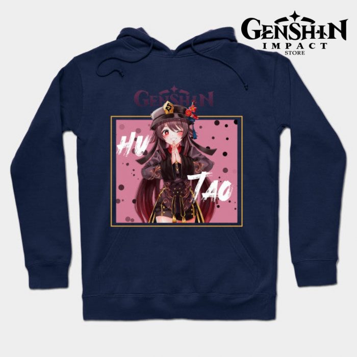 Hu Tao Hoodie Navy Blue / S