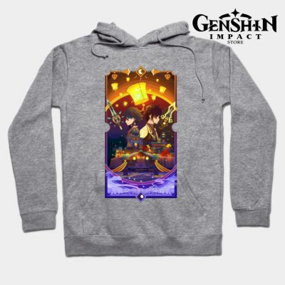 Xiao X Zhongli Hoodie Gray / S