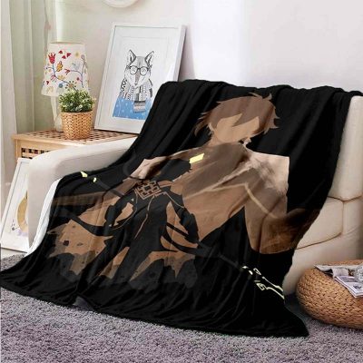 Genshin Impact 3D Brown Microfleece Blanket