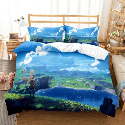 Bedding Set Genshin Impact Game Kids 3d Style 2