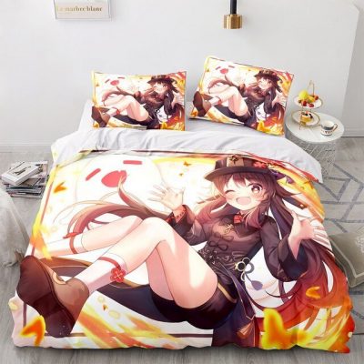 Genshin Impact Bedding Set Game 3d Bedding Set Style 9