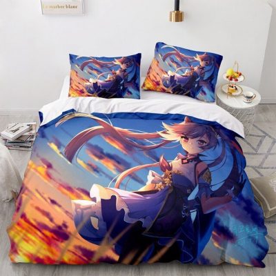 Genshin Impact Bedding Set Game 3d Bedding Set Style 12