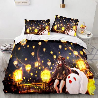 Genshin Impact Bedding Set Game 3d Bedding Set Style 14