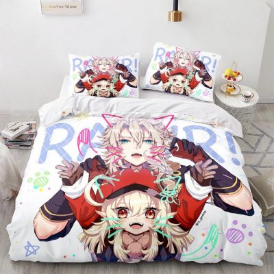 Genshin Impact Bedding Set Game 3d Bedding Set Style 11