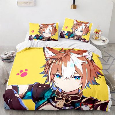 Genshin Impact Bedding Set Game 3d Bedding Set Style 3