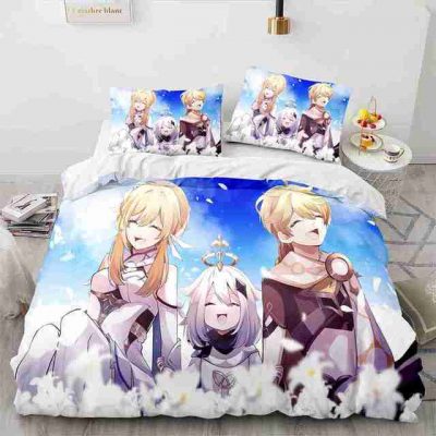Genshin Impact Bedding Set Game 3d Bedding Set Style 19