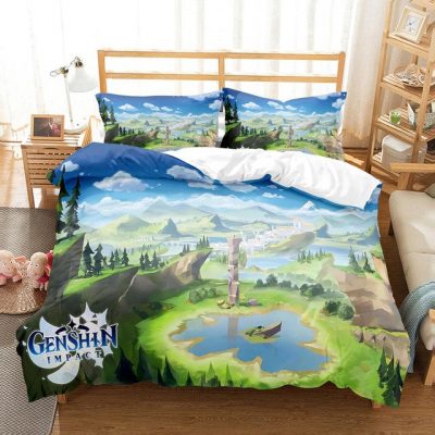 Bedding Set Genshin Impact Game Kids 3d Style 5