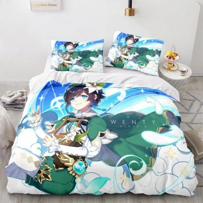 Genshin Impact Bedding Set Game 3d Bedding Set Style 10