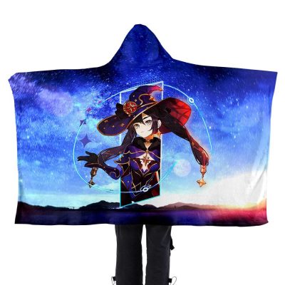Cool Ganyu Abedo Xiao Impact Hooded Blanket