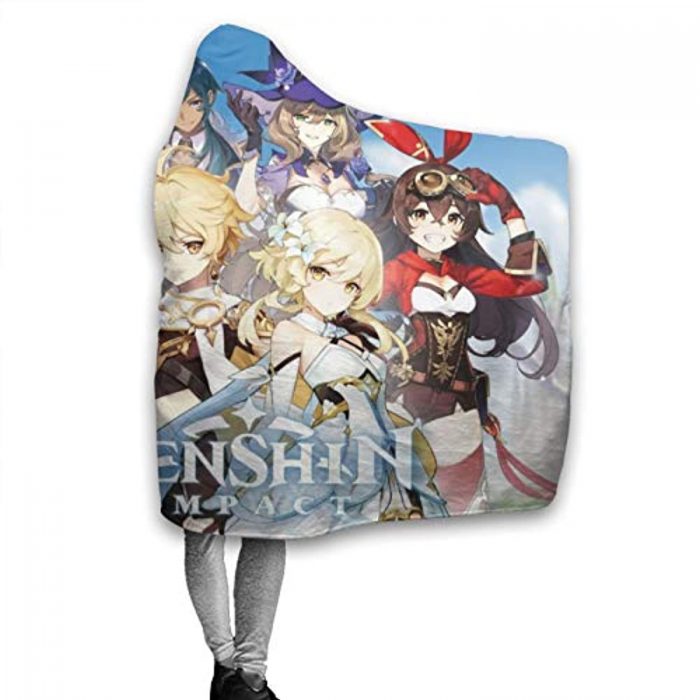 genshin impact hooded blanket 3d print thick blanket for kids teens adu 100 - Genshin Impact Store