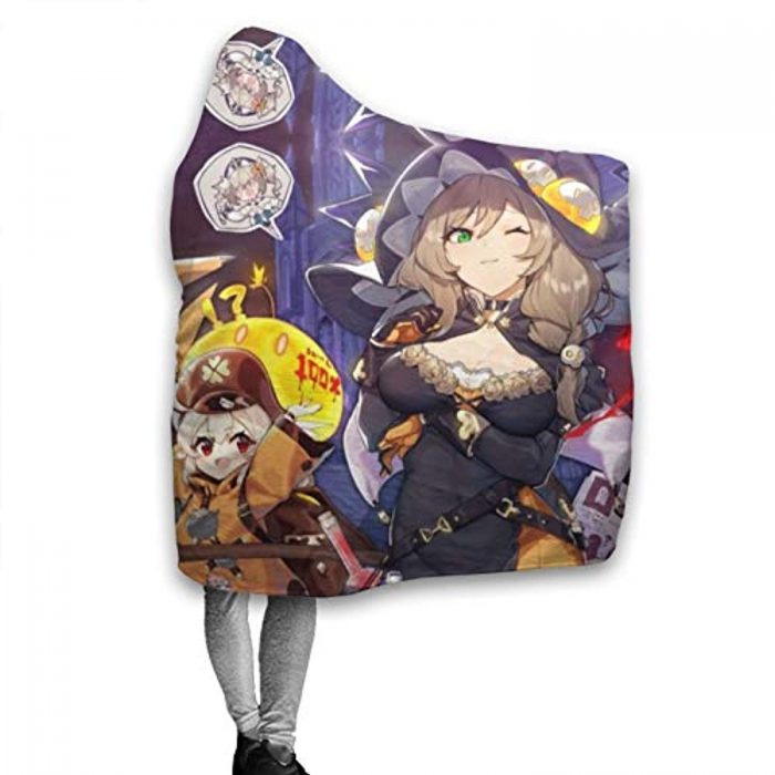 genshin impact hooded blanket 3d print thick blanket for kids teens adu 156 - Genshin Impact Store