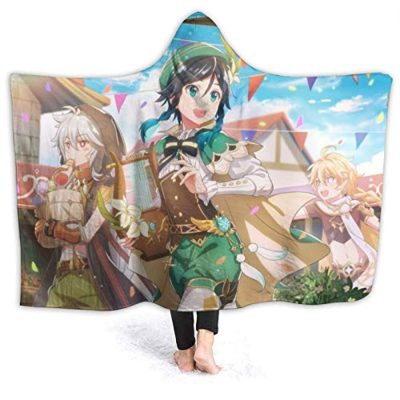 Ganyu Albedo Xiao Impact Hooded Blanket