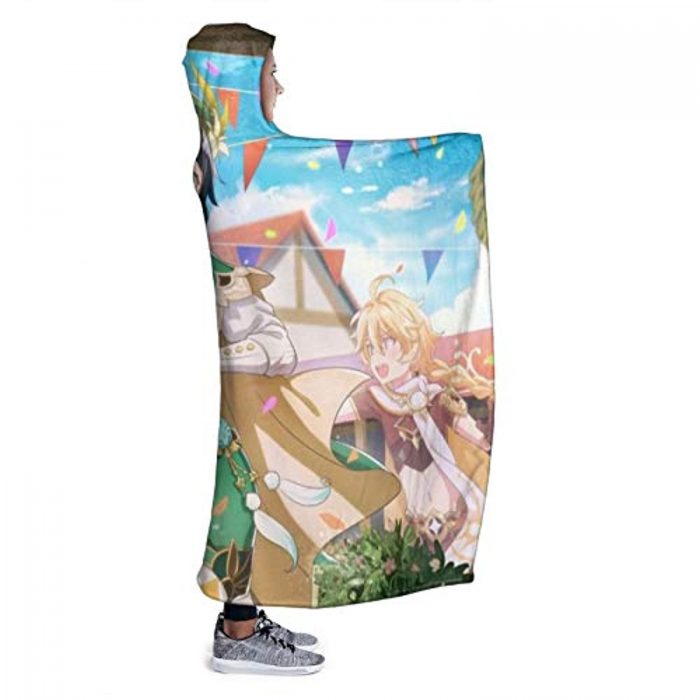 genshin impact hooded blanket 3d print thick blanket for kids teens adul 14 1 - Genshin Impact Store