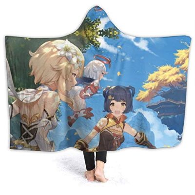 Colorfu Genshin Main Character Impact Hooded Blanket