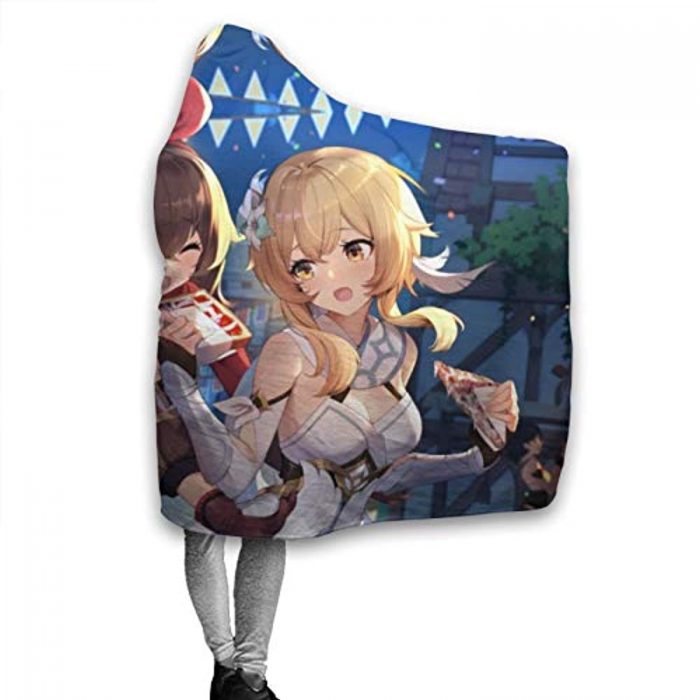 genshin impact hooded blanket 3d print thick blanket for kids teens adul 51 - Genshin Impact Store