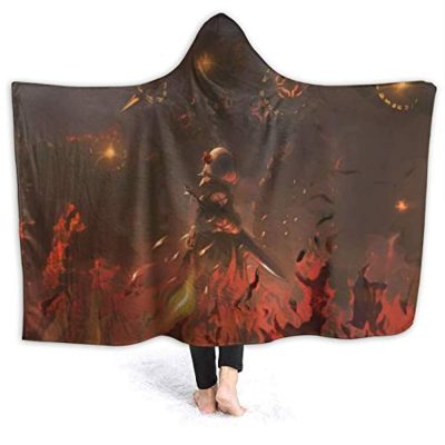 Genshin ver night Main Character Impact Hooded Blanket
