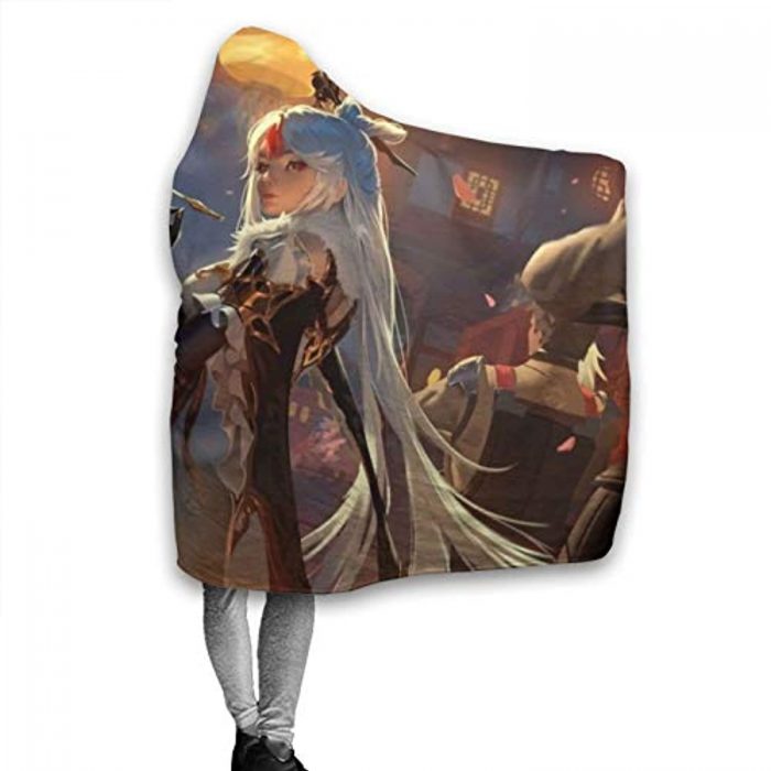 genshin impact hooded blanket 3d print thick blanket for kids teens adul 72 - Genshin Impact Store