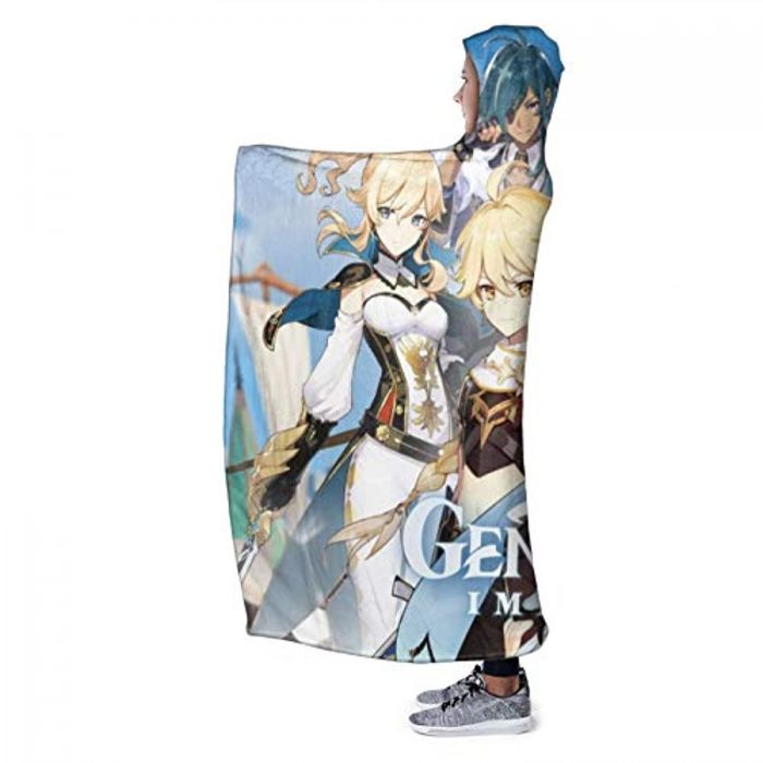 genshin impact hooded blanket 3d print thick blanket for kids teens adul 97 - Genshin Impact Store