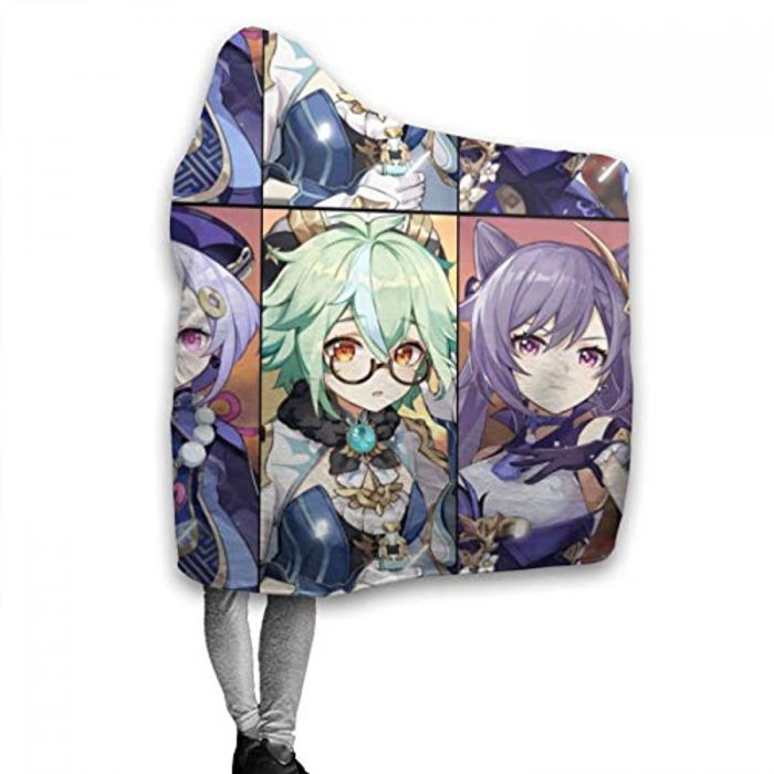genshin impact hooded blanket 3d print thick blanket for kids teens adult 9 - Genshin Impact Store