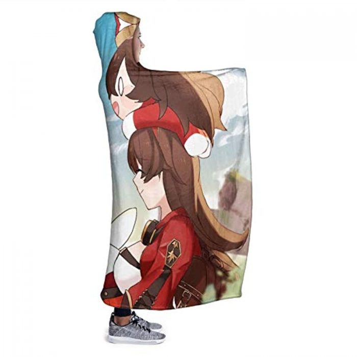 genshin impact hooded blanket klee cozy thick hooded blanket 10 - Genshin Impact Store